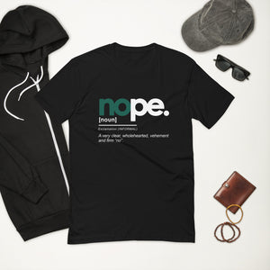 Boundaries Nope TShirt (Green Lettering) – The New Meaning Brand