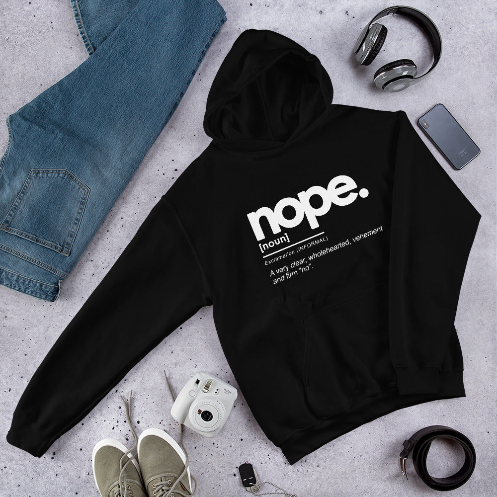 Boundaries Collection - White Lettering Hoodie – The New Meaning Brand